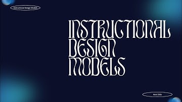 Four (4) Instructional Design Models
