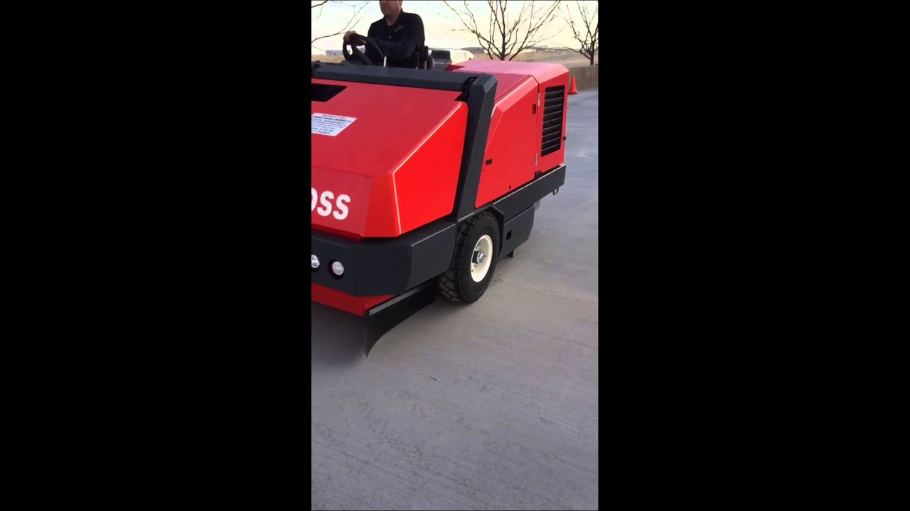 Powerboss Atlas Sweeper  - Sweeping Concrete Dust