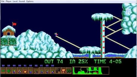 Lemmini - Lemmings Custom Level - A Really Bad Joke