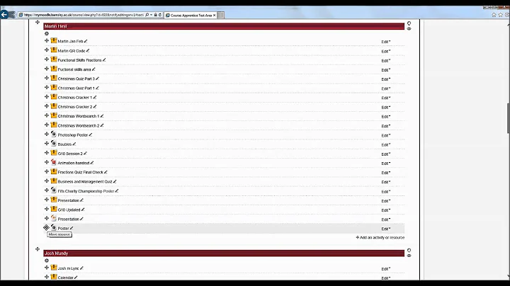Moving a file on Moodle