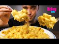 ASMR CHEESIEST MAC & CHEESE MUKBANG (Extra Creamy Lazy Macaroni and Cheese) *No Talking Eating*