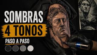 Tatuaje de Estatua: Sombras y Volumen en Realismo
