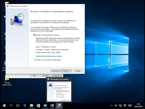 Vidéo: Comment créer un point de restauration du système dans Windows 7