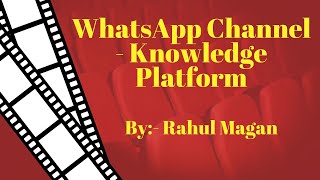 WhatsApp Channel !! #rahulmagan #rahul #treasuryx #impetusx #treasury