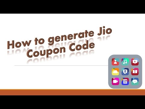 How to generate Jio Coupon code