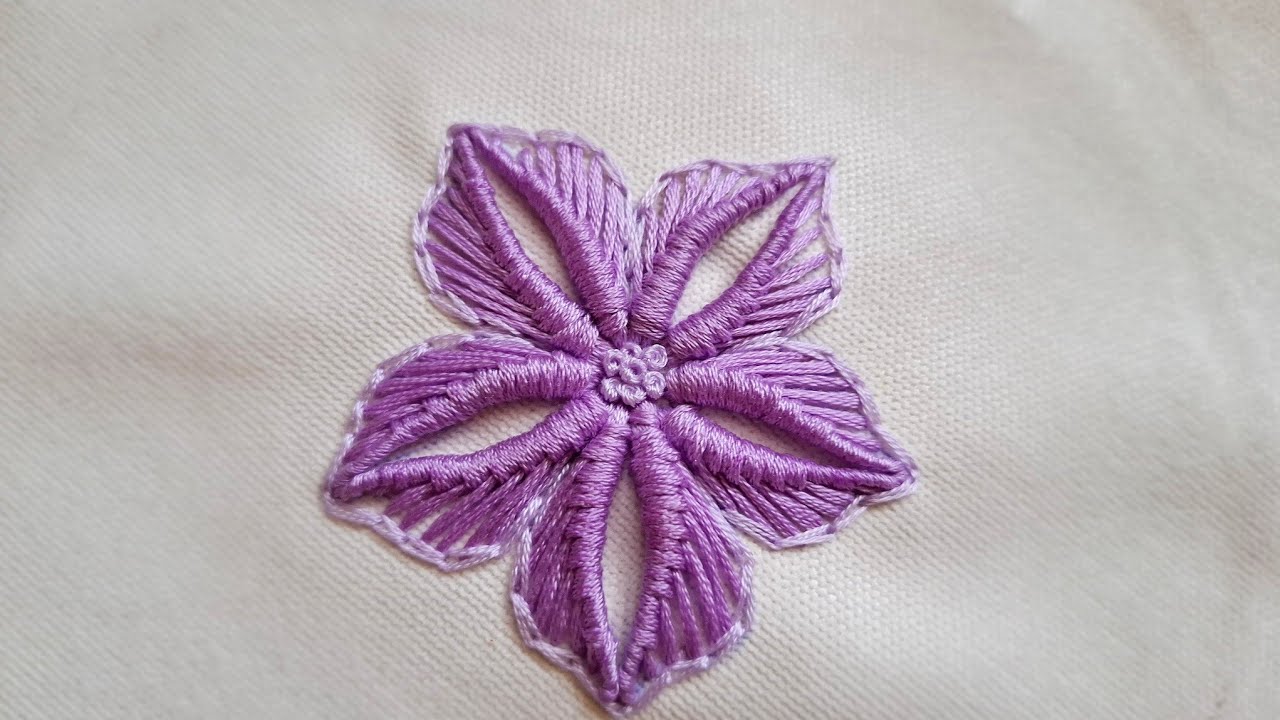 Easy Embroidery Flower Tutorial | Step by Step