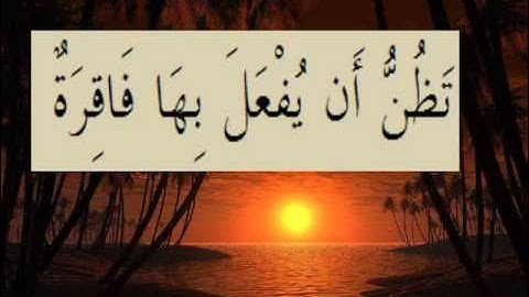 القران الكريم سورة القيامة الاية 25