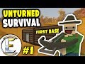 MY FIRST BASE | Unturned Survival Series #1 - Finding loot and salvaging items