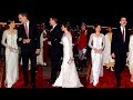 REINA LETIZIA en la Cena de Gala con vestido blanco y túnica con bordados florales de FELIPE VARELA