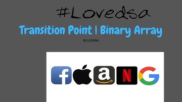 Transition point Binary Array | Transition point | Binary Array | Searching