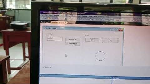kendali lampu pada arduino menggunakan Microsoft visual studio 