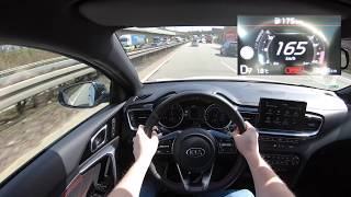 KIA PROCEED GT ON GERMAN AUTOBAHN OVER 200 KMH -  POV TESTDRIVE - SOUND in 4K