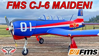 Maiden flight FMS 1200mm CJ-6 Rc Airplane @fmsmodelRC #fms