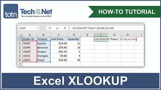 how to use the xlookup function in excel