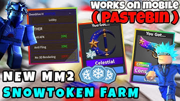 🎄[10,000 Tokens ~ 1 HR ❄️] NEW MM2 SNOWTOKEN AUTOFARM SCRIPT PASTEBIN! (Christmas Update)
