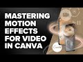 Mastering motion effects for in canva