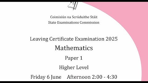 Leaving Cert Maths Paper 1 2025 Solutions in 1 hour