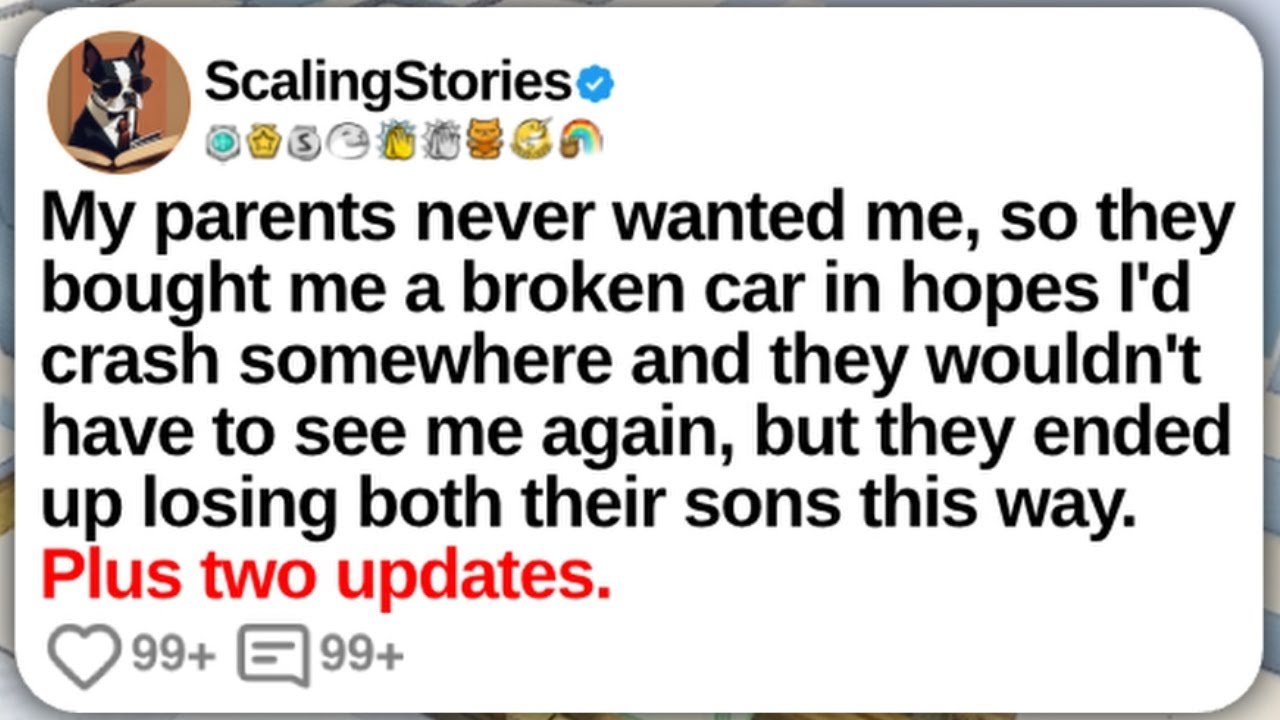 My parents never wanted me, so they bought me a broken car in hopes I'd crash...