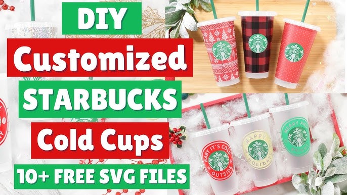 How to Make DIY Starbucks Cup Vinyl Wrap with your Cricut Machine! (FREE  SVG TEMPLATE!) 