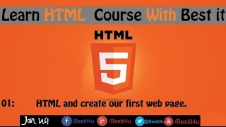 HTML Tutorial for Beginners - 01 - Creating the first web page | Bestit4u