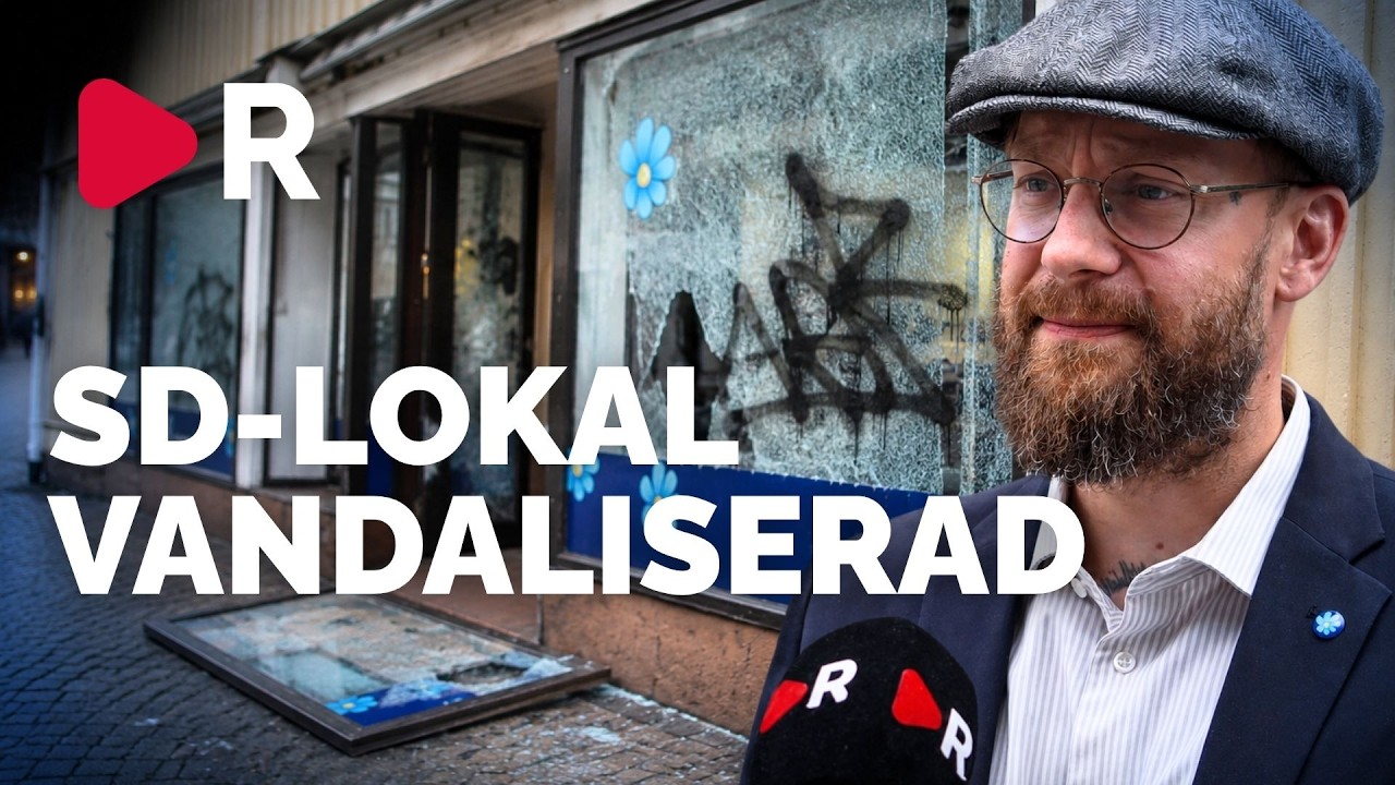 Sverigedemokraternas lokal vandaliserad