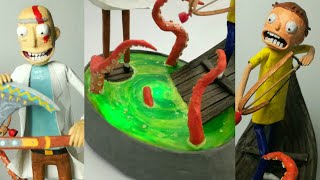 Rick and Morty in God of War Realms Diorama | Sculpting Time lapse.