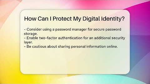 How Can I Protect My Digital Identity? - Everyday-Networking