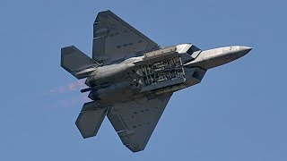 U.S. Air Force F22 Raptor Demo\/Heritage Flight Orlando Airshow 2024