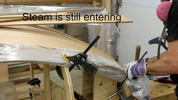 Steaming wood in plastic