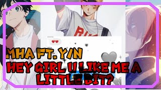 Hey Girl Do You Like Me A Little Bit / MHA Texts / Ft.Y/n /
