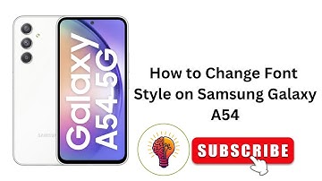 How to Change Font Size on Samsung Galaxy A54 (2025) – Easy Display Settings Guide!