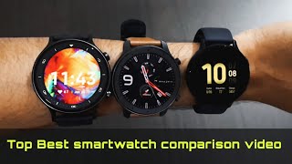 Samsung Galaxy Active 2 Vs Amazefit GTR Vs Realme Watch S | Detailed Real Life comparison