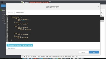 Save document with validation in Mongo Management Studio