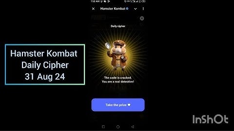 Hamster Kombat Airdrop Daily Cipher 31 August 2024 Saturday