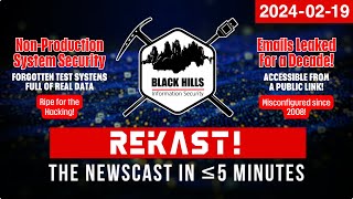 REKAST - Talkin' Bout [infosec] News 2024-02-19 #infosecnews #cybersecurity #podcast  #podcastclips by Black Hills Information Security 394 views 3 months ago 4 minutes, 54 seconds