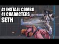 [Dan Update] SETH 41 Install Art Combo vs 41 Characters - Street Fighter V