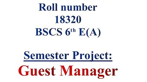 Java Swing | Guest Manager System | 18320 #java #javaswing #bscs6ea