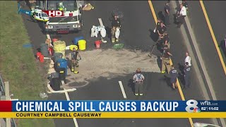 Chlorine spill on Courtney Campbell Causeway