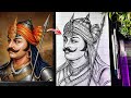 Maharana Pratap Drawing Outline🔥, How To Draw Maharana Pratap, Step By Step Tutorial