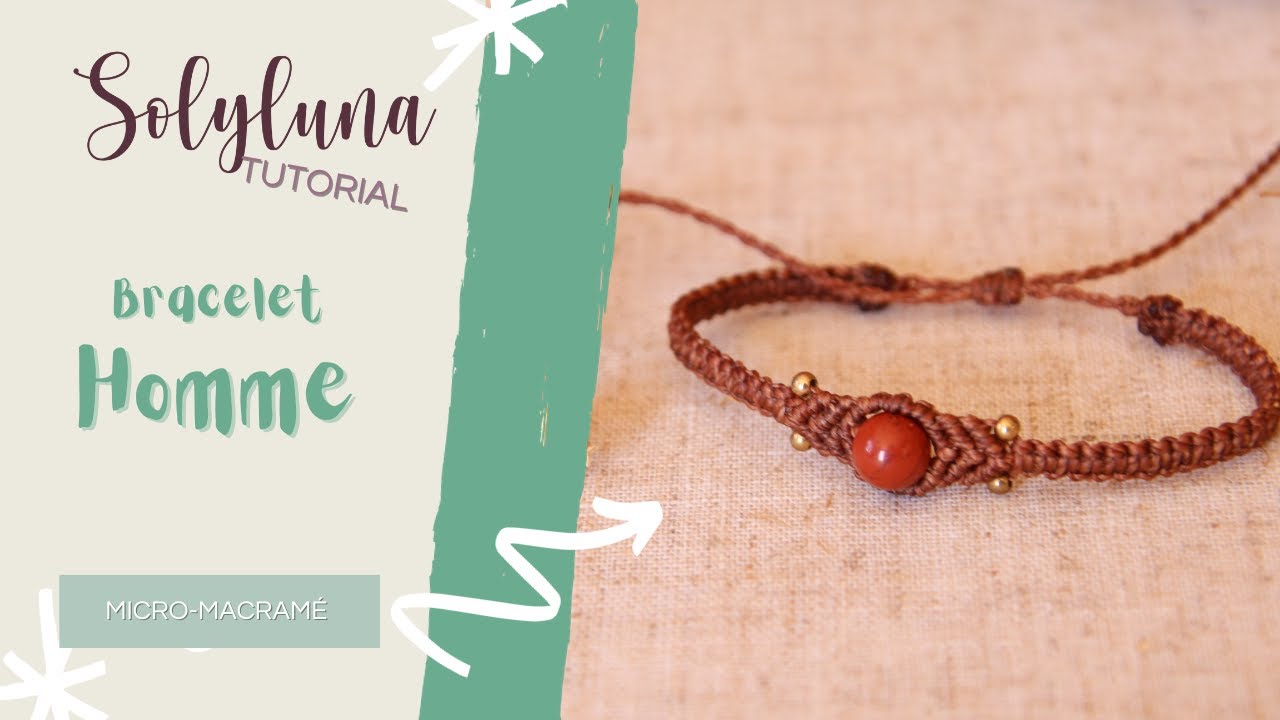 DIY bracelet homme en micro-macramé - YouTube