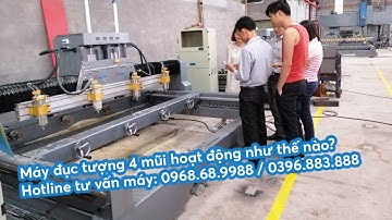 Máy đục tượng 4 mũi hoạt động như thế nào? | Máy CNC đục hàng tân cổ điển