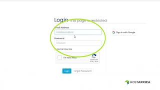 How to Log in to cPanel via the HOSTAFRICA Client Area Method 2