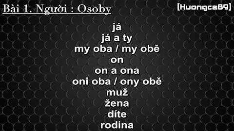 Học tiếng Séc bài 1- 5
