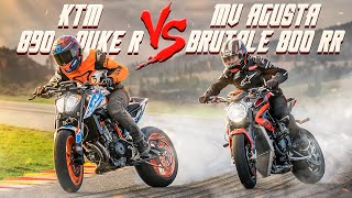 MOTO DRIFT BATTLE - KTM 890 DUKE R vs. MV AGUSTA BRUTALE 800 RR | RokON VLOG 122 #drift #motovlog