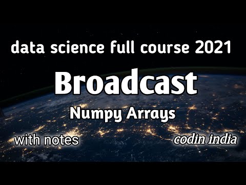 Broadcast of numpy