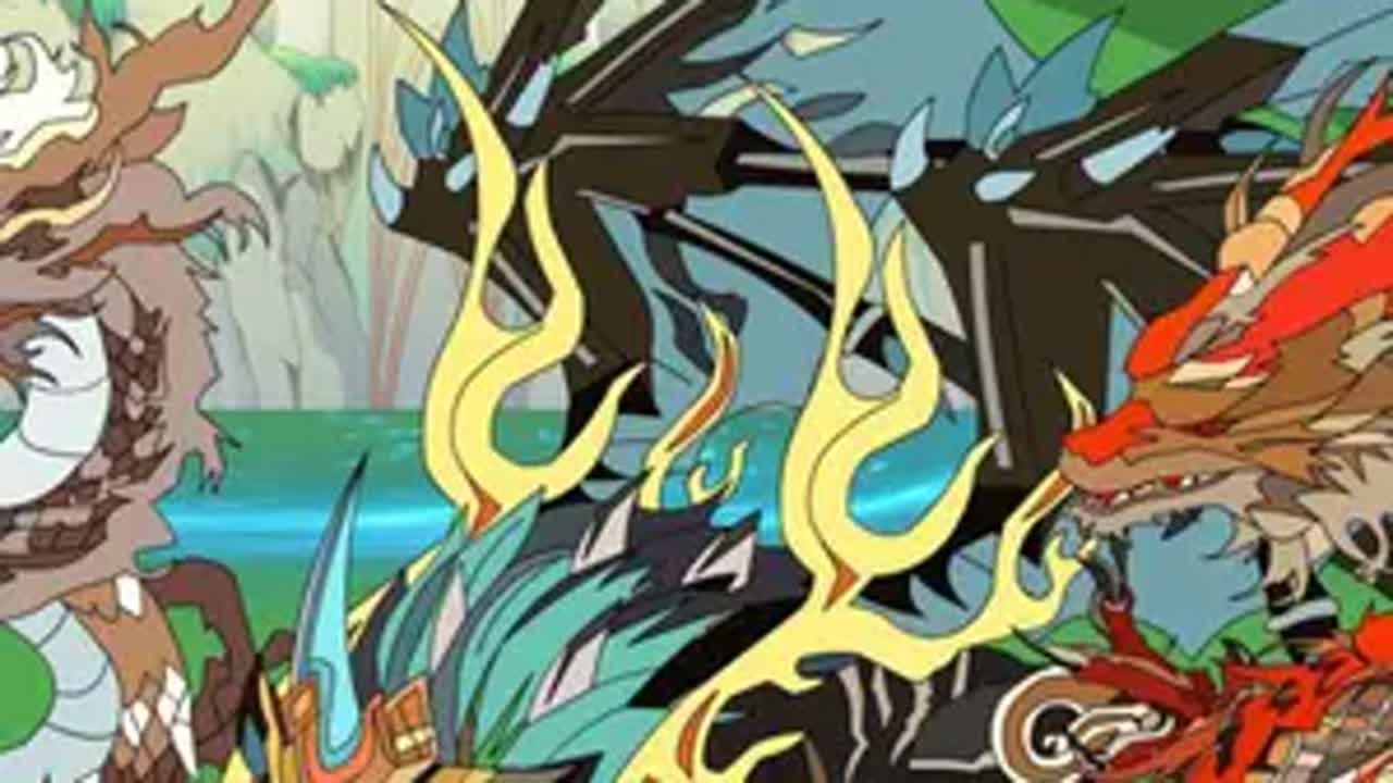 域外之獸入侵，各個遺蹟被攻破，祖龍五獸合力將能量傳給始龍 沙雕動畫 二次元 動畫