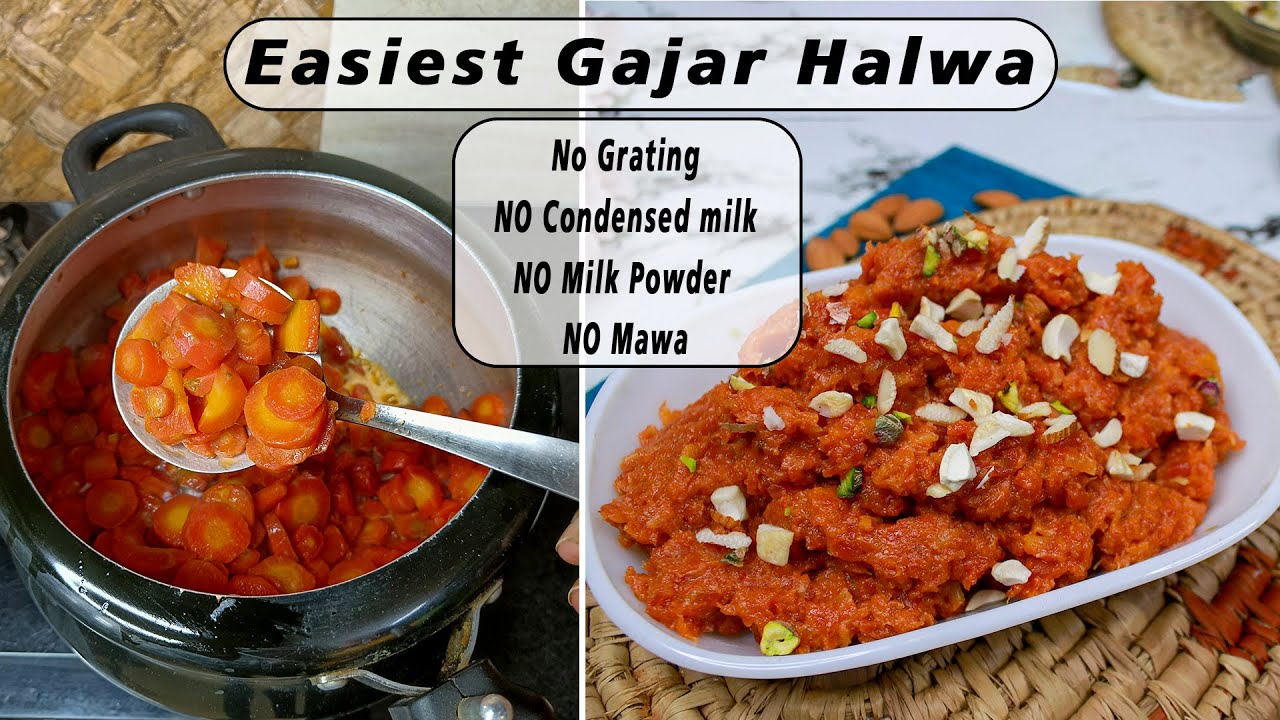 Instant Gajar Ka Halwa in Pressure Cooker | New Gajar Halwa Recipe without  Grating | Halwai Style | Healthy Kadai