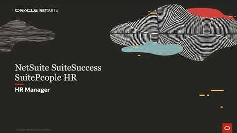 NetSuite SuiteSuccess: SuitePeople  (HR Manager)