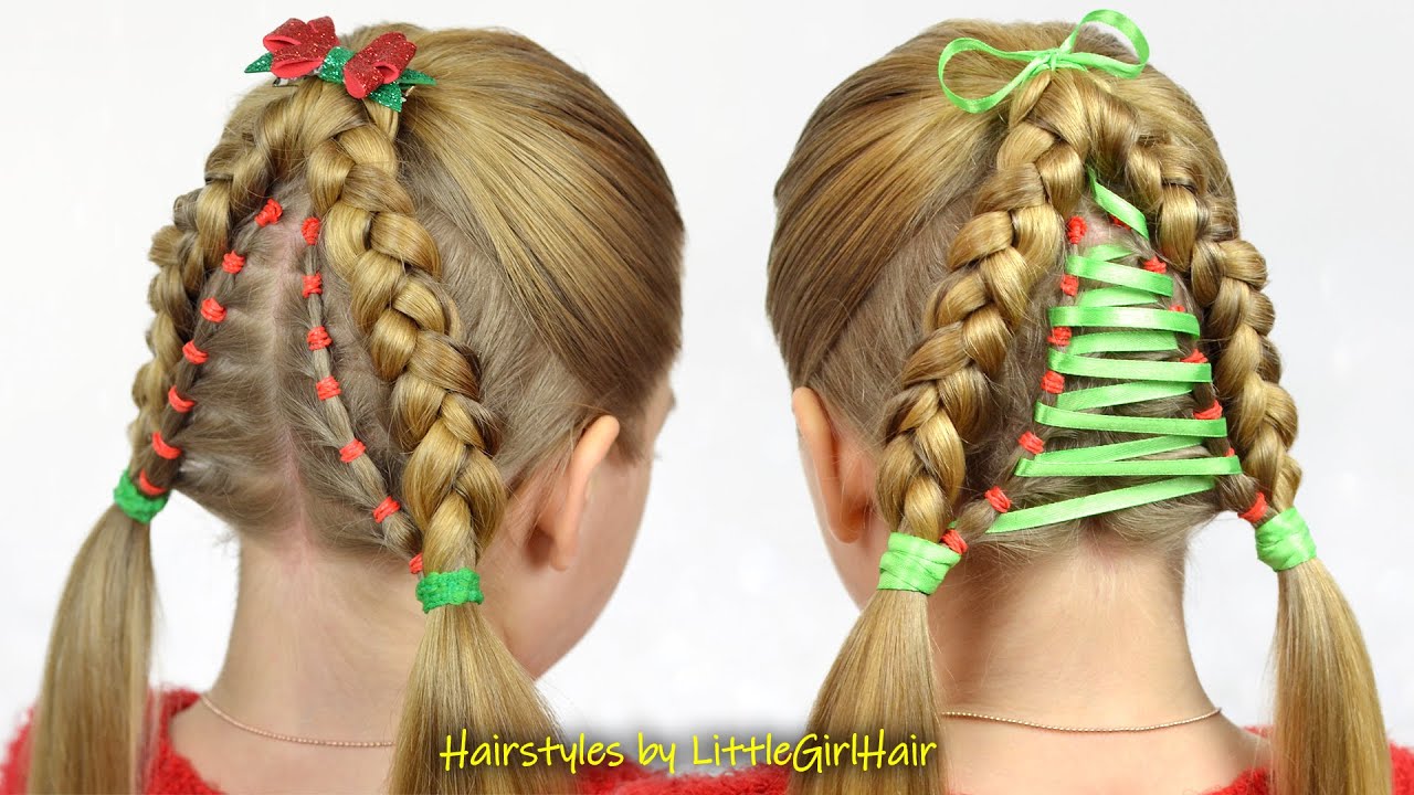 7 Christmas hairstyles 7 Simple Holiday Hairstyles Tutorial Quick  hairstyles  YouTube