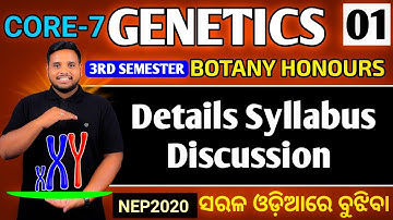 🤓ଆସିଗଲା Genetics ର Syllabus|3rd semester Botany honours core-7|Botany honours core-7| Genetic core-7